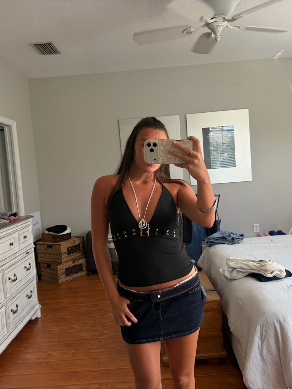 Black Halter-Style Women's Tank Top